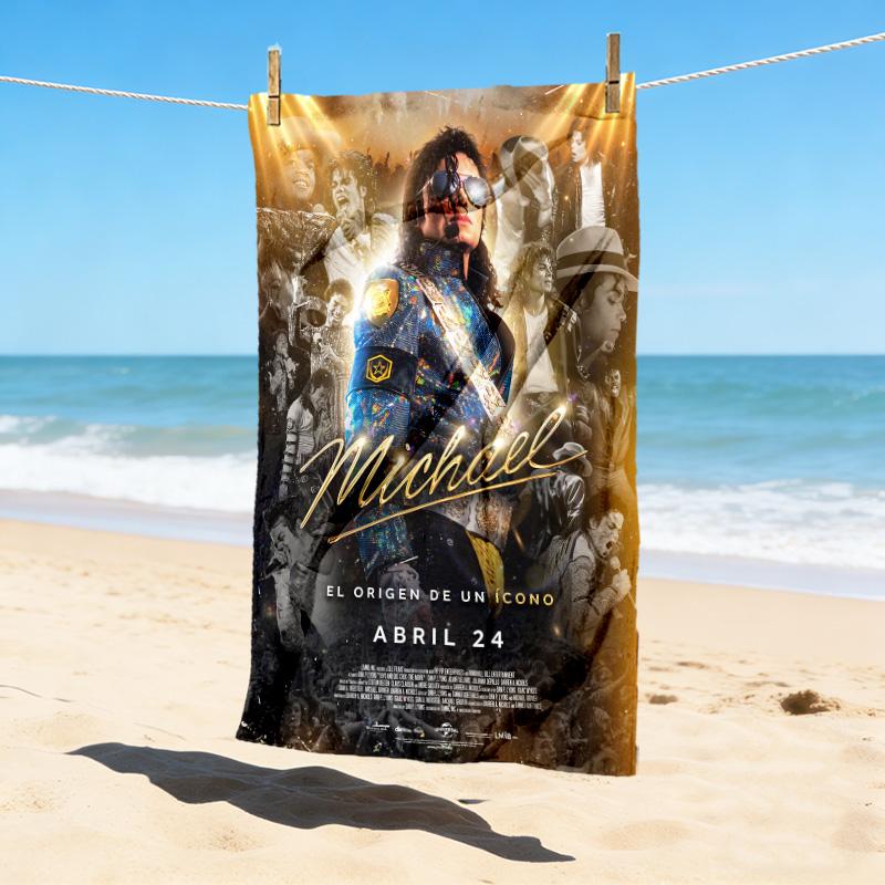 Michael Jackson Motorcycle Stylish Digital Printing Beach Towel Quickdrying Absorbent Blanket For Beach Pool Gym Travel