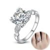 Personality Exquisite 925 Silver Round Moissanite Rings Wedding Anniversary Jewelry