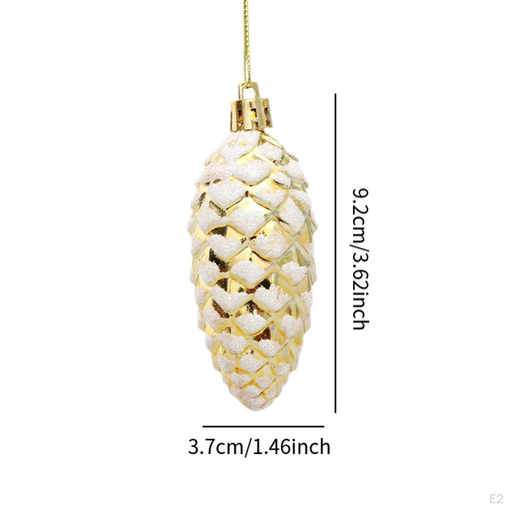 5 Pieces Christmas Tree Pinecones Ornaments Pine Cone Baubles Xmas