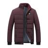 Puffer Jacket Mens Fleece Lined Thick Parkas Stand Collar Jacket Men's Coat Winter Warm Thick Coat Quilted Padded Jacket Outwear