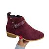 Foreign trade large size short Martin boots women's autumn and winter new pointed square heel rear zipper tassel and ankle boots