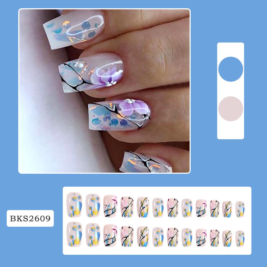 Wearing nail polish with Nis style nail patches, fake nail art, wearable hot girl nail patches