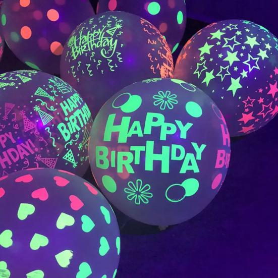 10Pcs Party Balloons 12 Inch Long-lasting Emulsion Fancy Birthday Bounce Balloons Festival Supplies