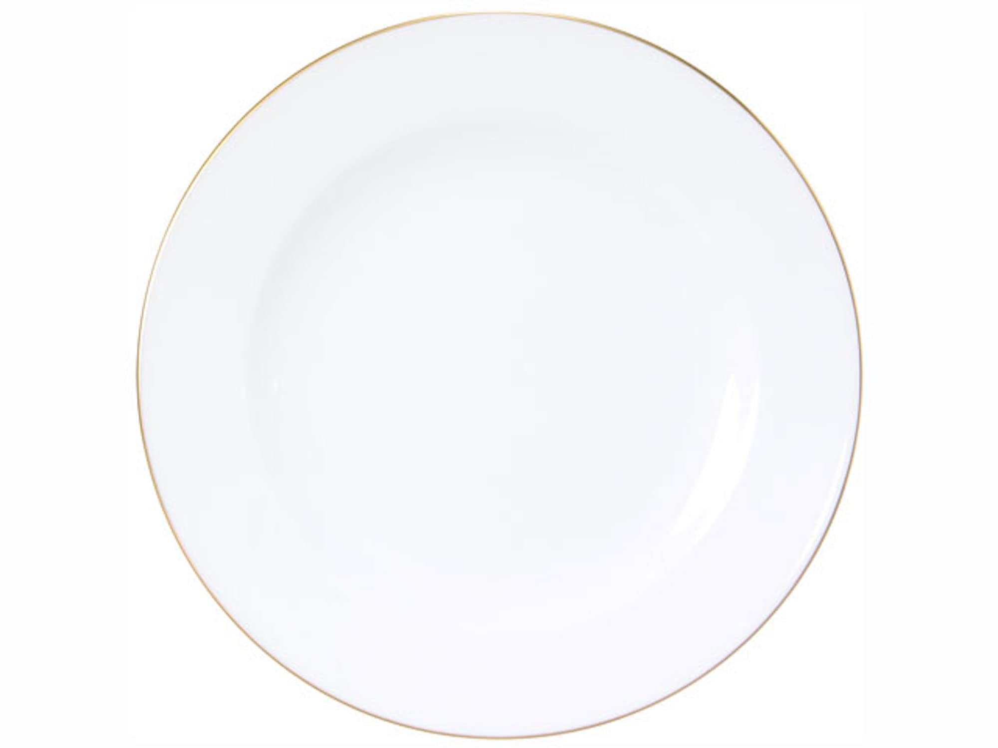 

Okura Art Pottery Gold Line (Rim Shape) 20cm Dessert Plate, Made in Japan, 3H/1001