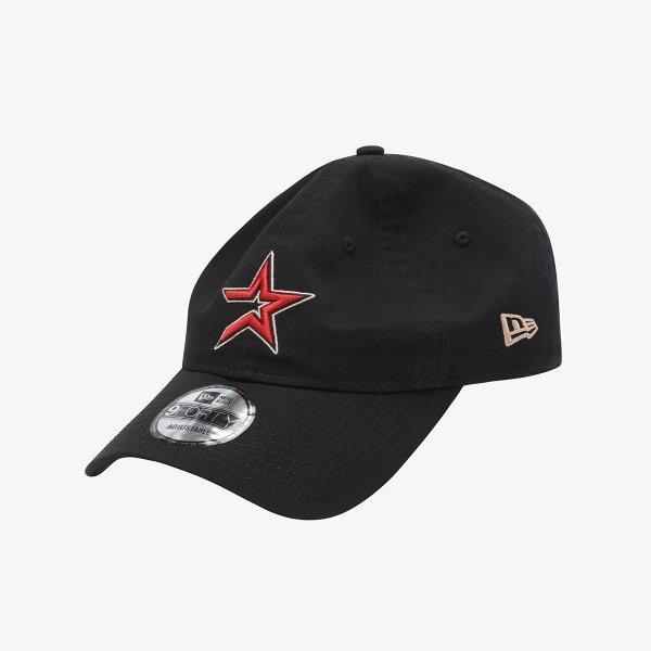 New Era Black Unstructured Ballcap Houston Astros Cooperstown