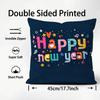 Holiday New Year'S Day Cushion Cover Soft & Easy-Wash Pillow Case – Versatile For Couch, Bed, Travel And Office
