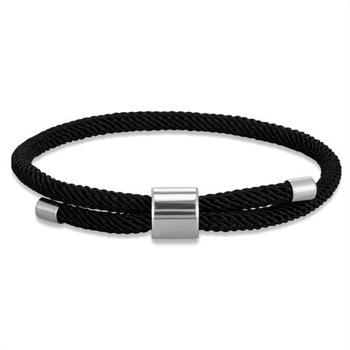 Stainless Steel Round Buckle Bracelet Classic Simple Men And Women Couple Adjustable Milan Rope Hand Rope