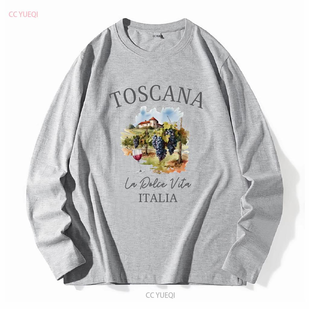 Toscana T Shirt Tuscany Italian Vineyards Souvenir Trip Firenze Siena Florence Vacation long or short sleeves vintage Washed