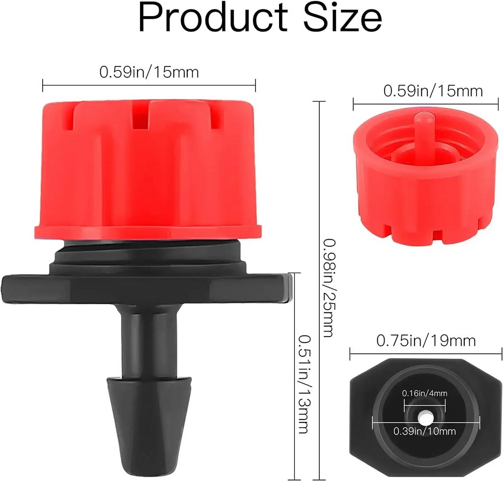 500/50PCS 4/7mm Garden Irrigation Nozzle Adjustable Dripper Sprinkler Emitter Micro Drip Balcony Yard Greenhouse Watering Spray