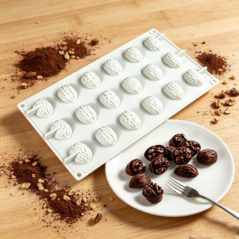 Stampo in Silicone a Forma di Arachidi Caffè Ceans per Torta Mousse Resistente alle Alte Temperature Facile da Sformare per Cottura Fai da Te Dessert