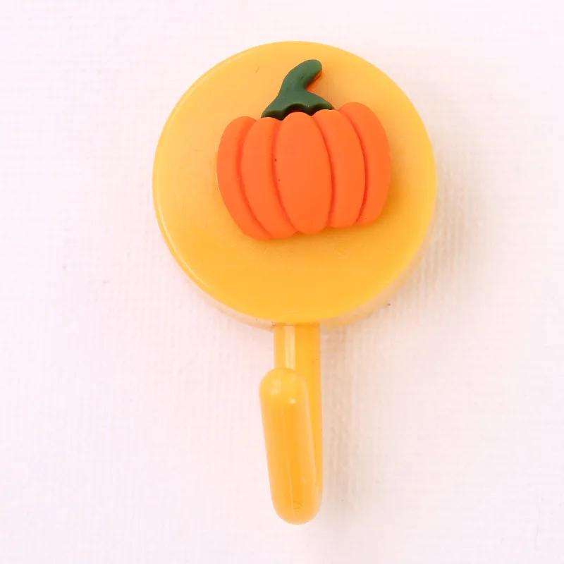 2Pcs Cartoon Fruit Animals Self Adhesive Wall Hook Bathroom Kitchen accessories Single Hook Towel Hat Key Bag Hanger decor Storage
