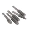 5Pcs/Set Hex Shank Head Tungsten Carbide Steel Rotary Burr Die Grinder Bit Shank Carving Kit For Mold Polishing Grinding Tool