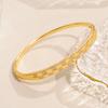 6 Styles Elegant Zircon Geometry Charm Bracelet for Women Trendy Smooth Surface Gold Color Plated Spring Bangle Luxury Jewelry
