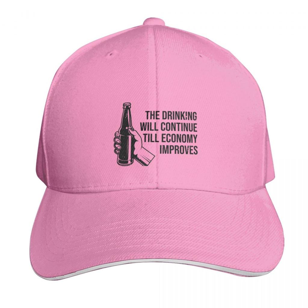 The Drinking Will Continue Until The Economy Improves Baseball Cap GentleUnisex Hat hats for Unisex Sunhat GirlS Hats Unisexs
