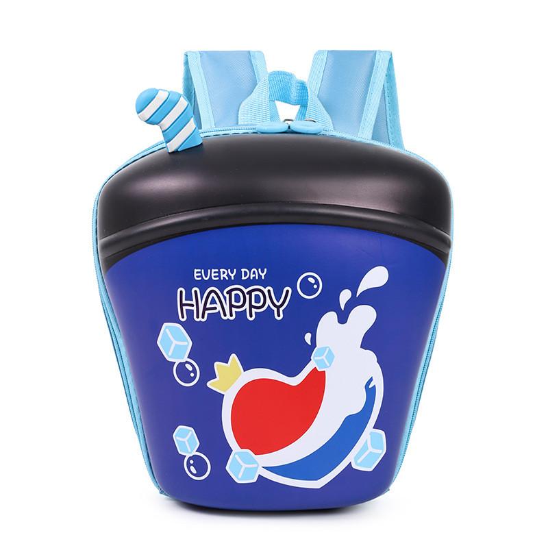 Printed Unisex Cola Cartoon Egg Shell Kids Backpack With Features Breathable