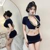 Sexy Lingerie Ladies Cosplay Sexy Hip Skirt Stewardess Uniform Seduction Secretary Outfit