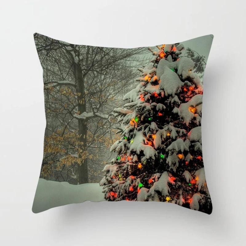 Christmas Pillow Case Christmas Tree Home Bedroom Living Room Decoration Cushion Cover Christmas Decoration Pillow Case