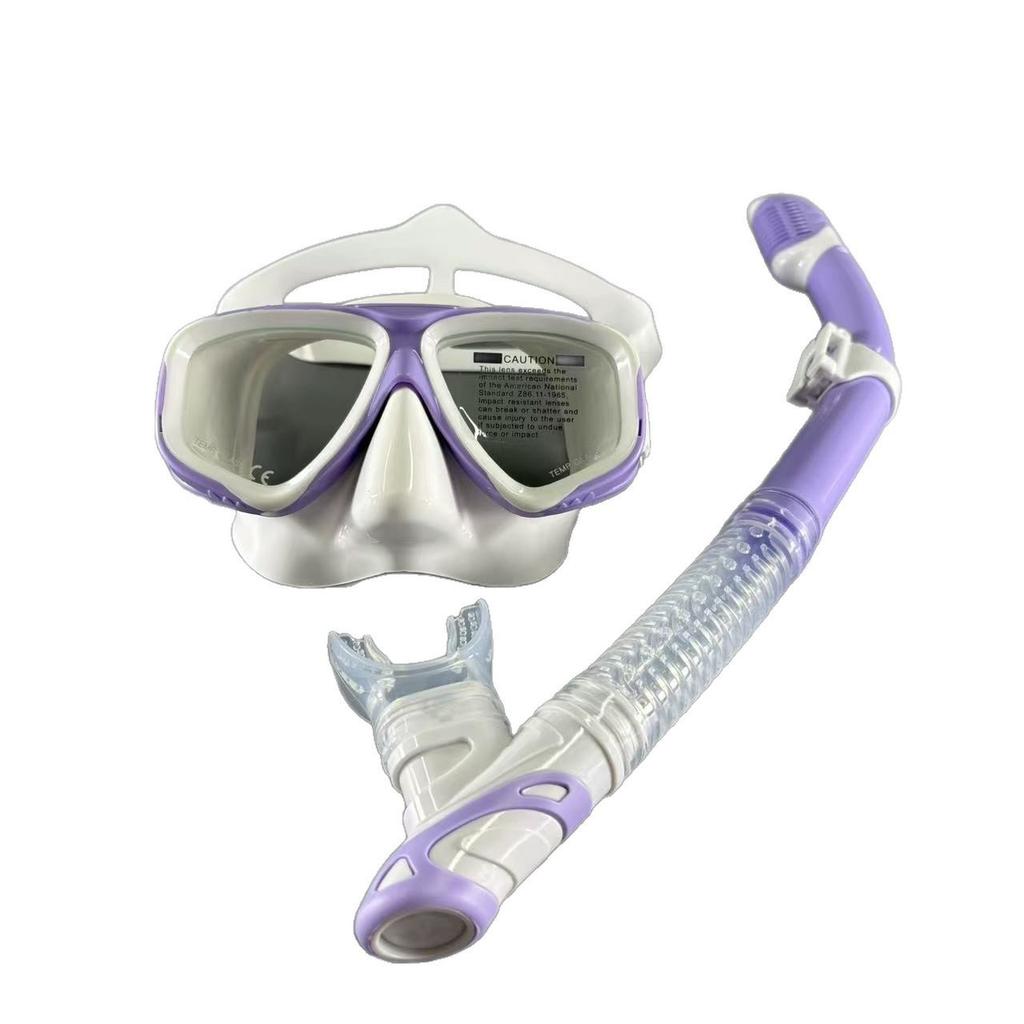 Snorkeling Two-Piece Set - Complete Dry-Style Dive Mask Equipment - Air Tube Set - Mask for Diving