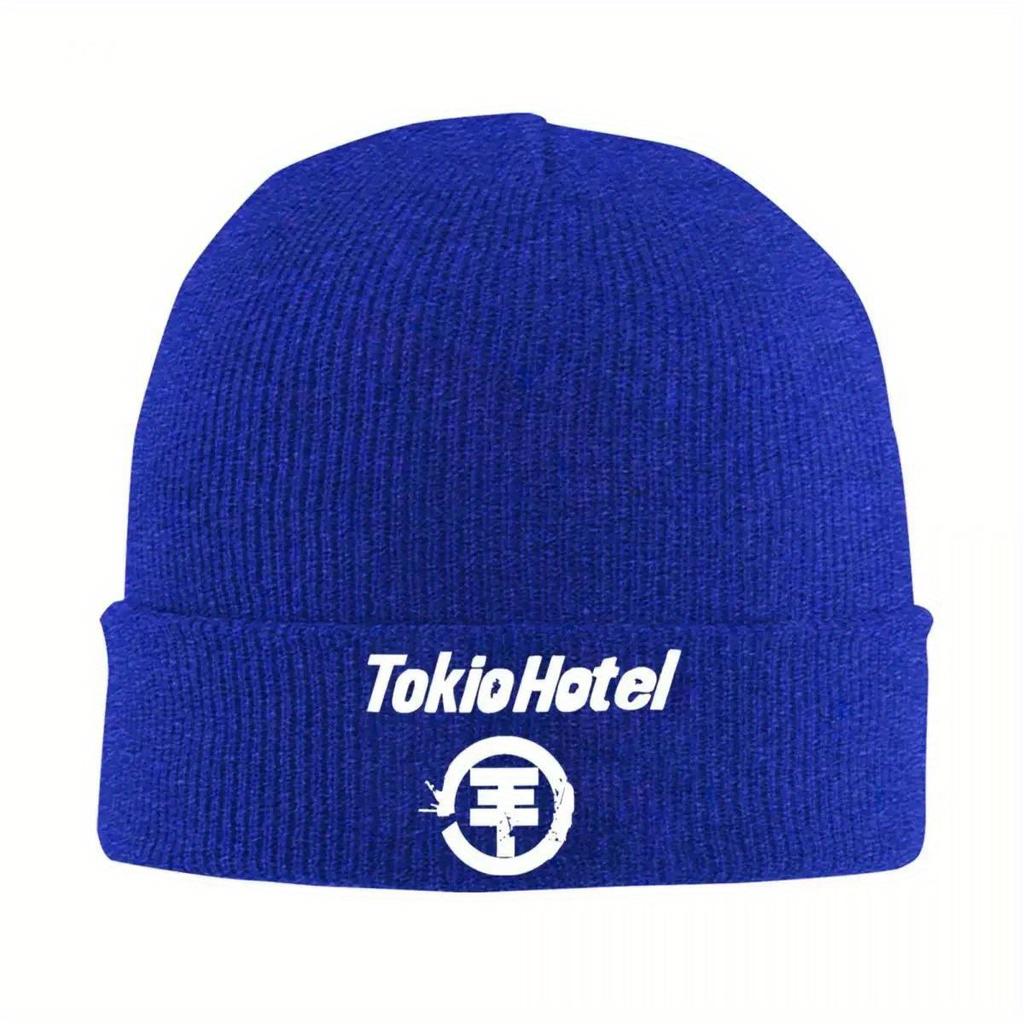 Tokio Hotel Logo Rock Hats Autumn Winter Beanie Warm Band GerUnisex Pop Cap Unisex Bonnet