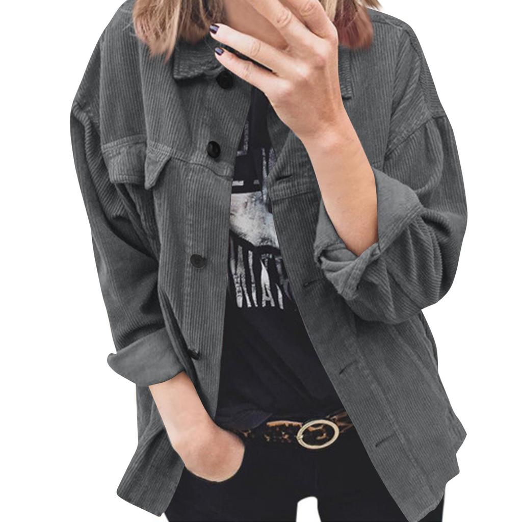 Women's And Winter Solid Button Long-sleeved Clothes Sweater Coat
