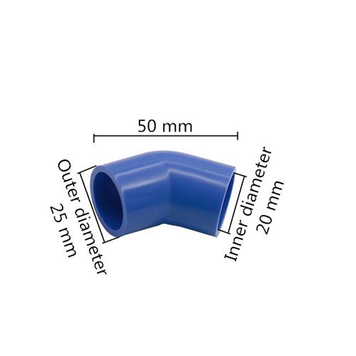 

20mm 25mm 32mm Elbow PVC Connectors Garden Irrigation Water Pipe Connection Accessories 45 Degree Joint Plastic Connectors синій