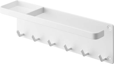 Yamazaki Tower Umbrella Holder with for Plasterboard W28 X X X X Small Item 6691 Plasterboard Tweezers and Wood Tray, White, Walls, Approx. D6.5