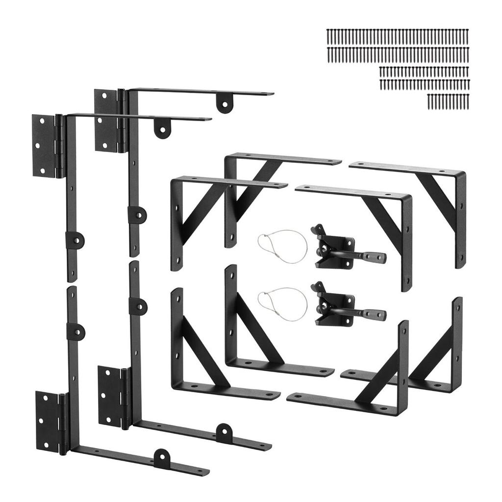 Torwinkelhalterung 2 Sätze Anti-Durchhängen Torrahmen Hardware-Kit Schwarz