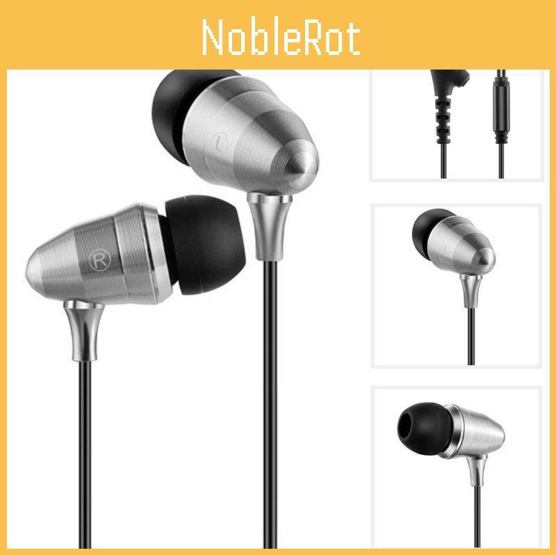 Wired Headphones Silver Outdoor Sports Metal Material Earphone Gift Fashion