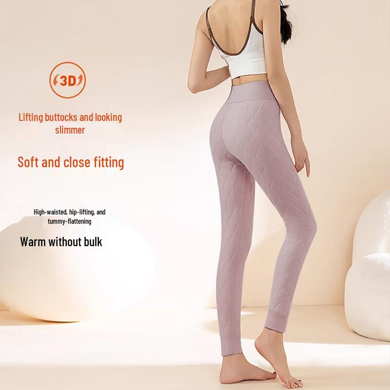 Langsha Women's 100% Wool Lined Thermal Leggings