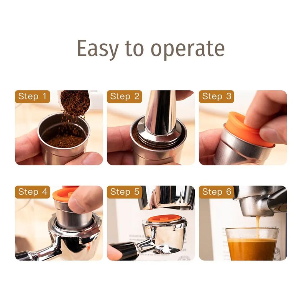Stainless Steel Home Household Capsules Coffee Capsules Coffee Machine Accessory Reusable Simple Safety Convenient