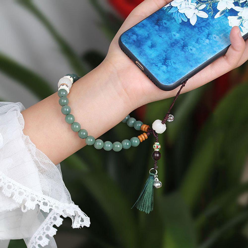 

Pearl Bodhi Tassel Braided Rope Phone Lanyard Phone Pendant Mobile Phone Strap DIY Pearl Pendant A