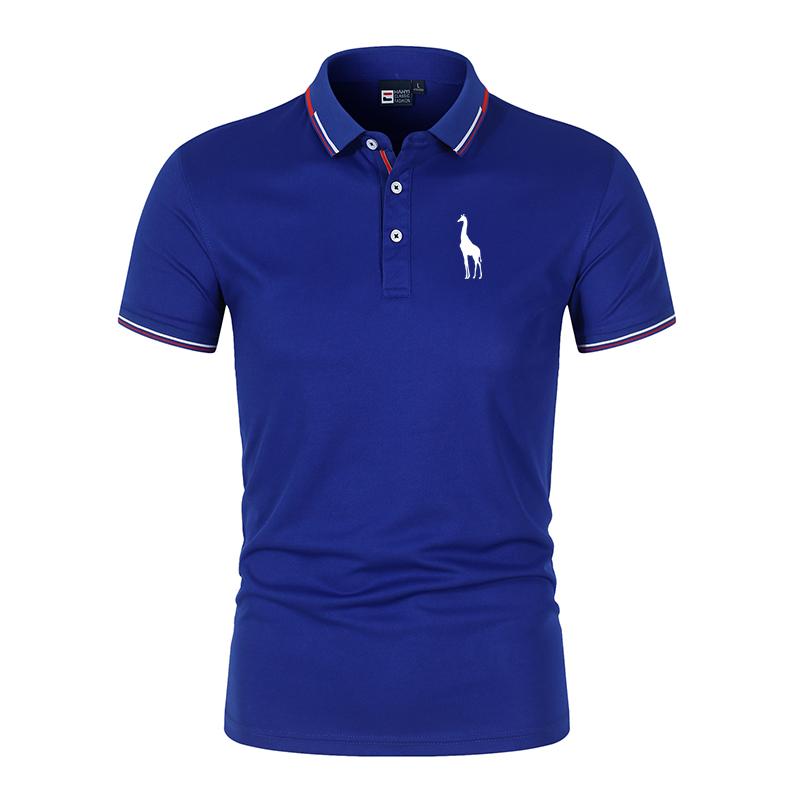 Printed 35% Cotton Men's Casual Solid Color Slim Fit Men's Polo Shirt New Summer Fashion Lapel Polo Shirt for Men