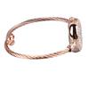 Women Bracelet Watch Quartz Movement Adjustable Thin Band Lady Watch for Daily Party Rose Gold