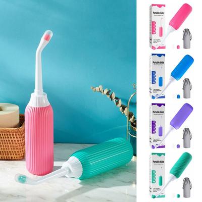 500ml Portable Bidet Spray Reusable Press-flush Female Washer Irrigator Large Capacity Manual Operation