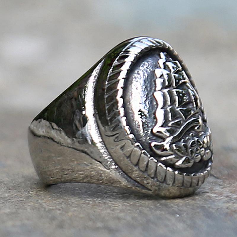 Vintage Gothic Sailboat Rings For Men Sailing Stainless Steel Viking Ring Talisman Men's Ring Cool Sailor Viking Accessories