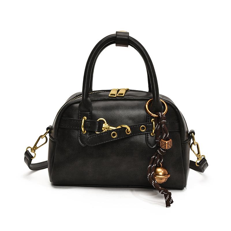 Wholesale New Design High Sense Fashion Niche Design Sense Portable Boston Bag Solid Color Versatile Messenger Women's Bag