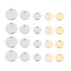 Louleur 6 8 10 12 15 20 25 30 40mm Round Stainless Steel Charms Pendant Blank Stamping Dog Tag Charms DIY Necklace Bracelet