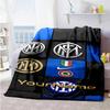 Coperta Plaid Personalizzata Nome Inter Milan Coperta Personalizzabile Calda Decorativa Plaid per Sedia Divano Riposo Picnic Uso Stagione Singola