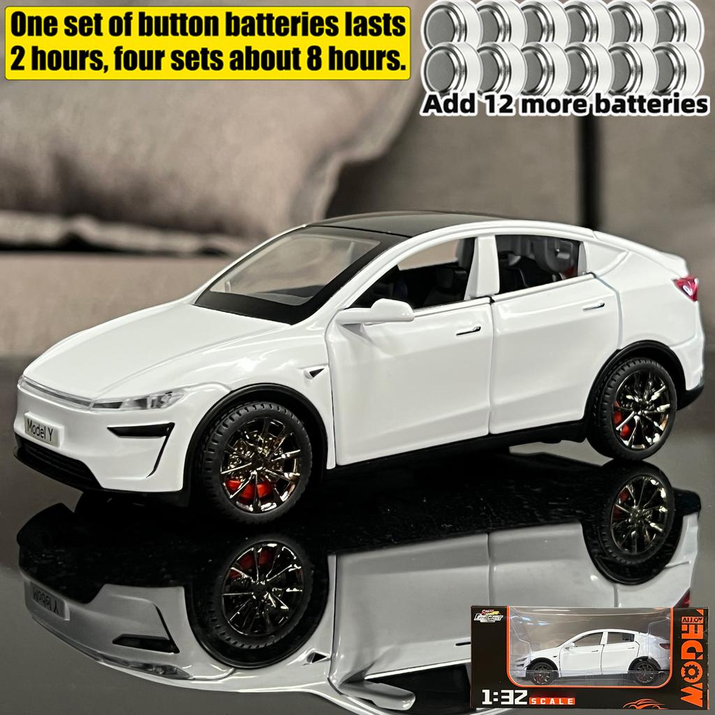New 1:32 Model Y Electric SUV Alloy Car Model Diecast Metal Toy Off-road Vehicles Car Model Sound And Light Kids Gifts With Boys