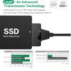 SATA To USB 3.0 Adapter Cable for 2.5 Inch Hard Drive HDD/SSD Data Transfer, External Hard Drive Converter Support UASP (Black)