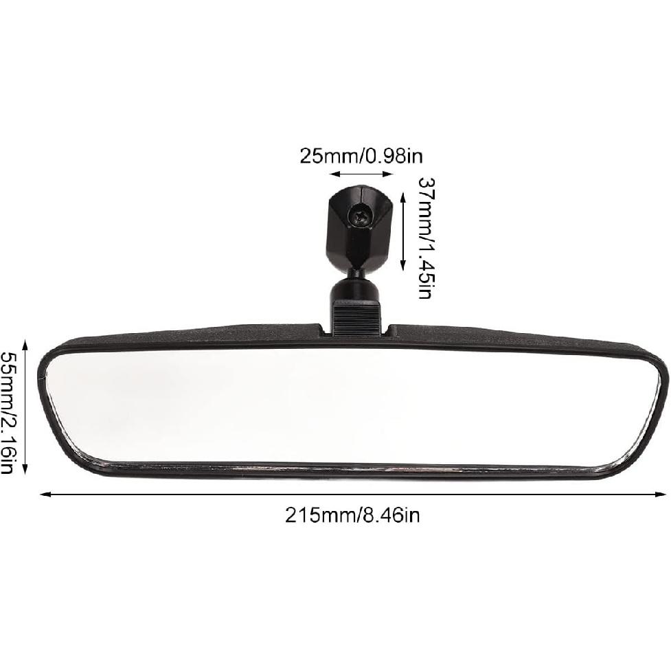 EVGATSAUTO Car Rear View Mirror, 8In Clear Image Anti Glare Interior Rear View Mirror, Universal For Cars Trucks