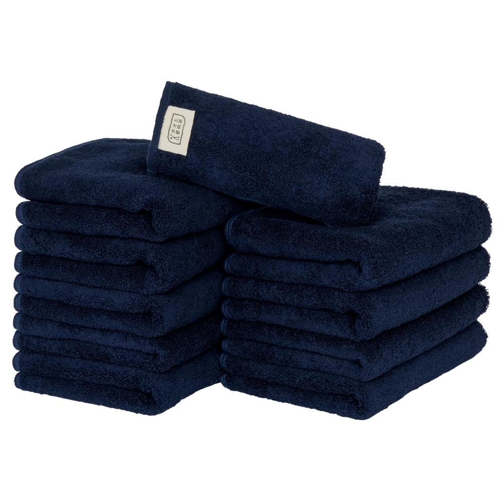Towel Laboratory Face Space Standard Medium Low Fast JapanTechnology [Everyday Simple] #001 Towels, Navy, 10-Count, Type, Weight, Lint, Absorbency,