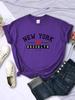 New York Brooklyn City Vibes Letter Print T Shirt Women Breathable Casual Tshirt Street Hip Hop Crop Top Summer Fashion Clothes