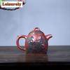 340ML Yixing Purple Clay Teapots Handmade Landscape Qin Quan Pot Raw Ore Dragon's Blood Sand Kettle With Infuser Zisha Tea Set
