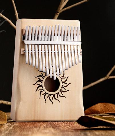 21 Key Maple Kalimba Thumb Piano Portable for Beginners Gift for Kids and Adults Musical Instrument 17 Key