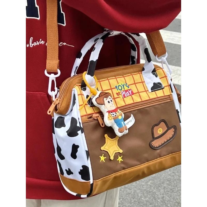 Disney Toy Story Mode Große Kapazität Damen Handtasche Umhängetasche Reisetasche Lässiger Einfacher Stil Leinwand Handtasche