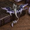 Brooch Pin Western Dragon Design Zinc Alloy Pin with Rhinestone Inlay Hand-Painted Enamel Glaze Suits Coats Sweaters Badge