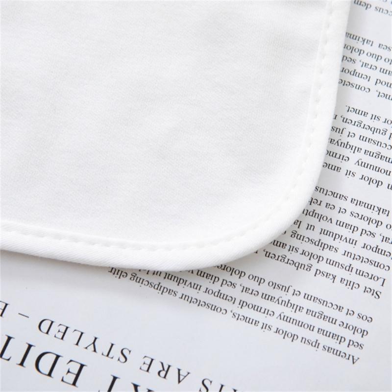 10Pcs White Children's Painting Bibs,Cotton Baby Drooling Bibs Waterproof Creative Color Painting DIY Bib Saliva Towel