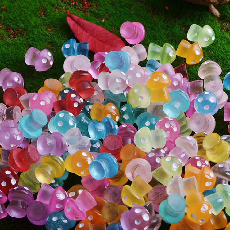 10/20 Adet/Paket Parlayan Mantarlar Peri Bahçesi Aksesuarları Mini Mantar Geceleri Parlayan Minyatürler Bahçe Dekorasyonu Çocuk Oyuncakları