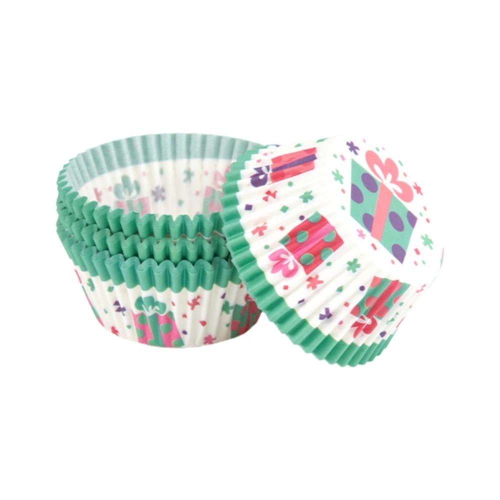 100pcs Colorful Cupcake Liners Greaseproof Paper Standard Size Baking Cups Food Grade Nonstick Molds Muffin Liners